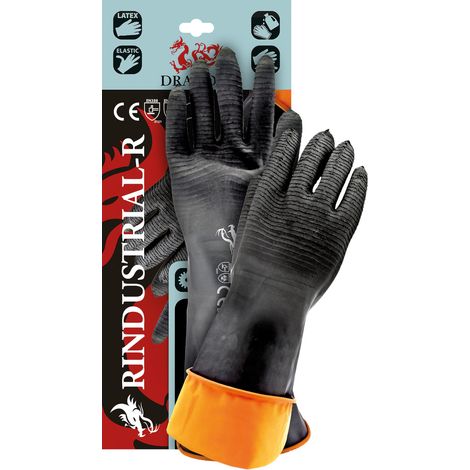 Kurze Gummihandschuhe 35 cm aus Naturlatex Gr. 11