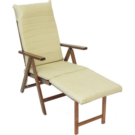 Poltrona Salento con prolunga poggiapiedi reclinabile e richiudibile Beige (1/4)