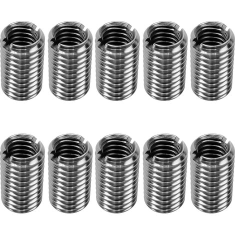 Inserts filetés M8 vers M6 - Lot de 10 - Acier inoxydable - Réducteur auto-taraudeur - Mécanique auto industrie - 15 mm (1/5)