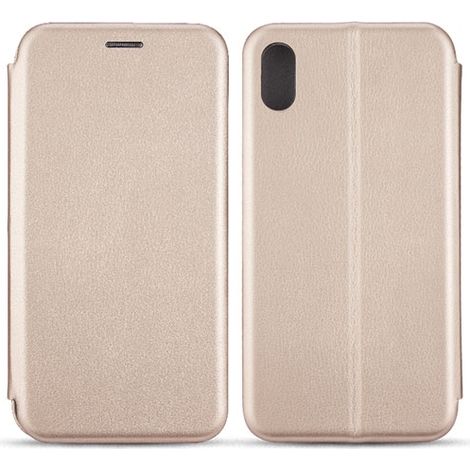 Étui magnétique Beline Book pour iPhone Xs Max, or rose