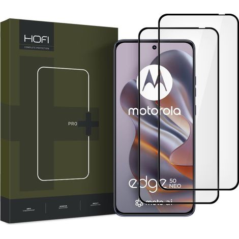 Vetro temperato Hofi Glass PRO+ confezione da 2 Motorola Edge 50 NEO nero (1/4)