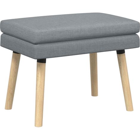 Doppellagige Bank Hellgrau 60 x 40 x 46 cm Stoff vidaXL