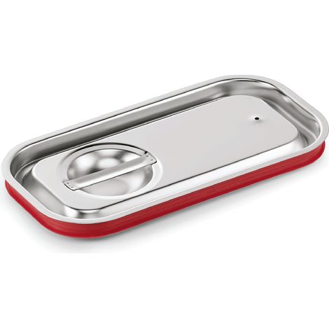 Couvercle transport inox GN 1/3 joint silicone pour bacs H 100 mm+ GN CORE - Was Germany