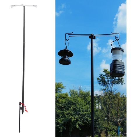 Lampe de Camping Support en Alliage d'Aluminium Ultra Léger - Hauteur Réglable, Portable, Pliable, pour Camping et Randonnée - KZQ