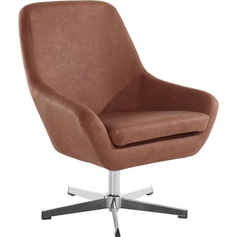 Fauteuils en PU cognac
