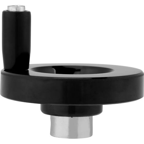 1 Stück schwarzes hinteres Wellenhandrad für Dreh- und Fräsmaschinen mit drehbarem Griff (8 x 63 mm) (1/5)