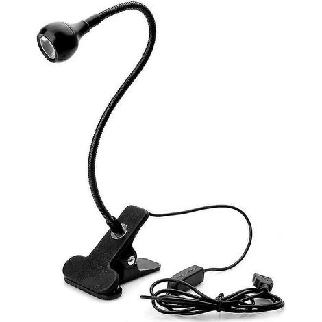 Lampe de lecture à pince, lampe de chevet USB avec 3 modes de couleur et variateur pour une protection optimale des yeux, idéale pour la lecture nocturne. (1/5)