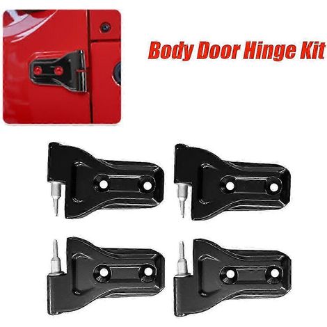 Kit de 4 charnières de porte pour JL 2DR 2018+ : cache-charnières de porte latérales (longues en haut et courtes en bas). (1/4)