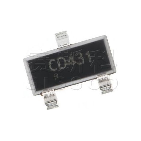 Changdian/Changjing Original CD431 SOT-23 2,5V 36V 100mA 0,5% Spannungsreferenz Elektronische Bauteile, 5 Stück pro Packung.
