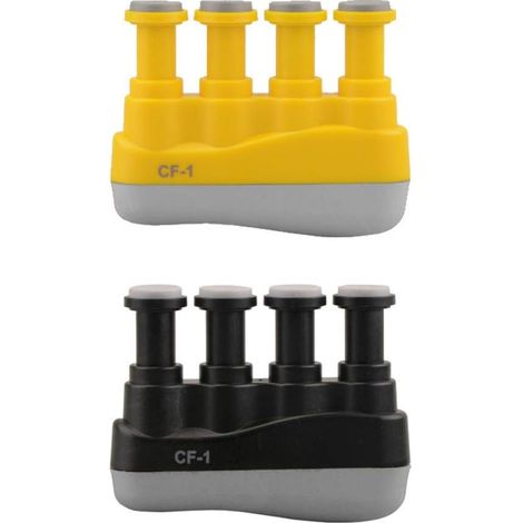 Renforceur Musculaire pour main, 2 Pcs Appareil d’exercice pour les mains et les Doigts, Prise Ajustable pour 4 Doigts, Pour Guitare, Musiciens, Athlètes, Grimpeurs et Rééducation (Noir et Jaune)-Fei (1/5)