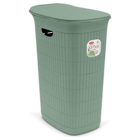 Cesta Portabiancheria con Coperchio Domus Green Tea 36 Litri