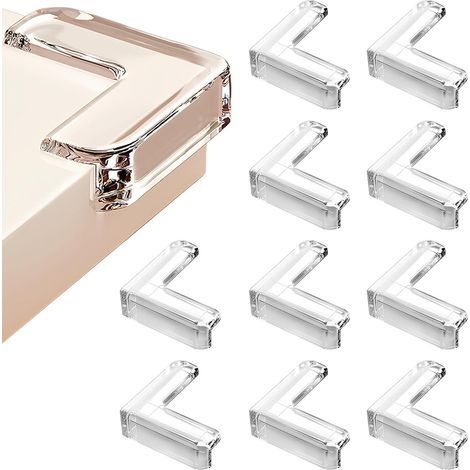 Lot de 40 protections d'angle de table, protections d'angle en caoutchouc, peuvent être utilisées sur le plastique, la plupart des comptoirs de cuisine en carrelage et pierre, céramique, verre, (1/5)