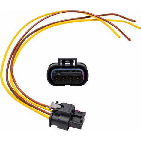Conector mcon de 4 pines para medidor de flujo de aire con cables para VW, Audi, Skoda, Fiat, Citroën y Peugeot. (1/5)