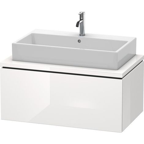 Meuble bas console L-CUBE 400x920x547mm blanc brillant