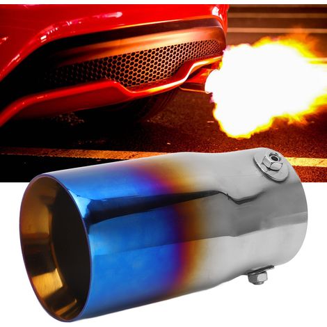 Fahrzeugmodifikation: Einzelnes Edelstahl-Auspuffrohr 76-90 mm mit brünierten geraden Kanten (ohne Logo) (1/5)