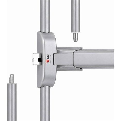 Barre Antipanique ISEO Push Bolt CF  2 Points Coupe-Feu Penes Retractables Aluminium (1/5)
