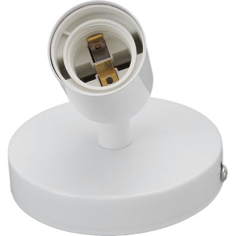Douille E26/E27 pour applique murale, base moderne et simple pour chambre, salon, vitrine, 85-265 V, blanc (1/5)