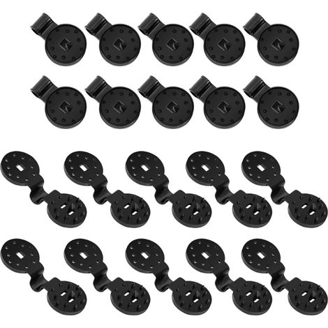 20/50/100 pinces en plastique pour toile de store, pinces rondes noires en plastique, accessoires de fixation pour toile de store résistants au vent (1/5)
