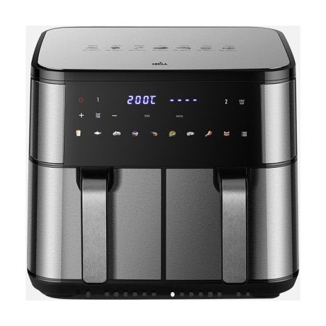 Freidora de aire chimbas 10l 2200w acero/negro display temporizador termostato tactil 32x38x40,5cm