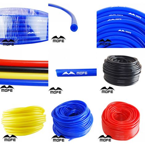 Tuyau d'aspiration universel en silicone MOFE 1 m, diamètres 3 mm/4 mm/6 mm/8 mm, disponible en bleu, noir, rouge et jaune. Accessoires auto.