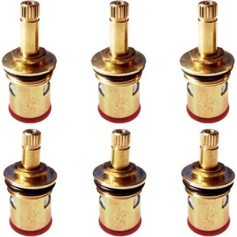 6 Pièces Cartouche De Robinet Tete A Disques Ceramique Cartouche Ceramique Mitigeur Antirouille Anti-corrosion pour Robinet Salle de Bain Cuisine Maison (40mm 47mm) (1/5)