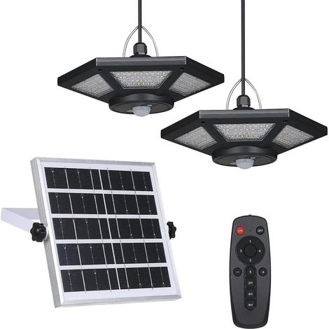 360°-LED-Garagenleuchte mit Solarbetrieb und Bewegungsmelder