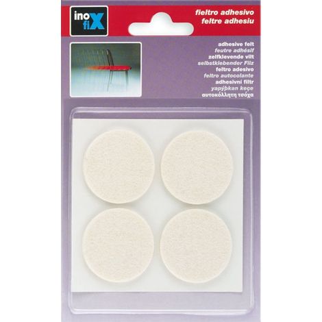 Marcadores de fieltro de lana adhesivos blancos X4 - Inofix