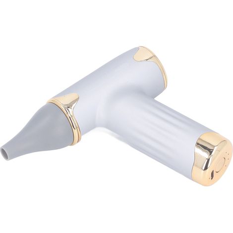 Sèche-cheveux électrique 60 W, 4 vitesses, sans pales, batterie 1100 mAh, souffleur de poussière portatif, argent (1/5)