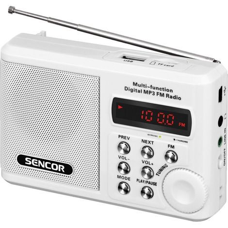 Radio portátil SRD 215 W MP3, USB, SD