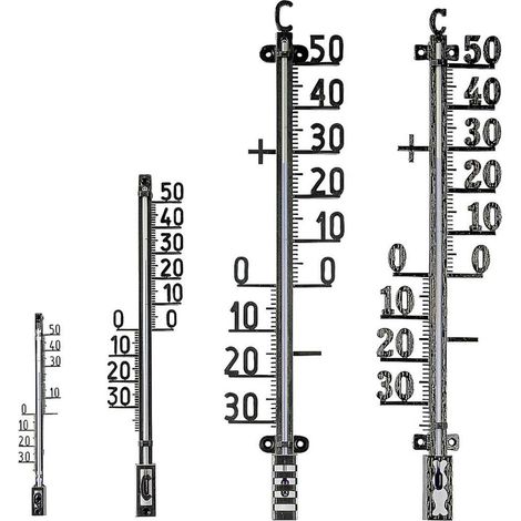 Innen/Außenthermometer Metall rostfrei 42cm