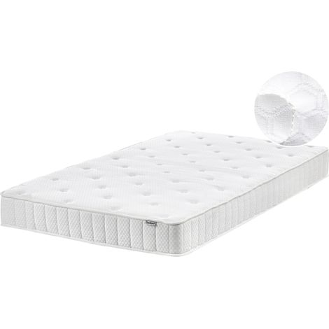 Matelas à Ressorts Ensachés 120 x 200 cm Double Face Moyennement Ferme Blanc Duo (1/5)
