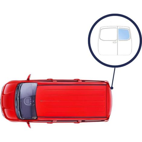 Vitre, lunette porte arrière droite teintée verte chauffante Nissan NV300 depuis 2016