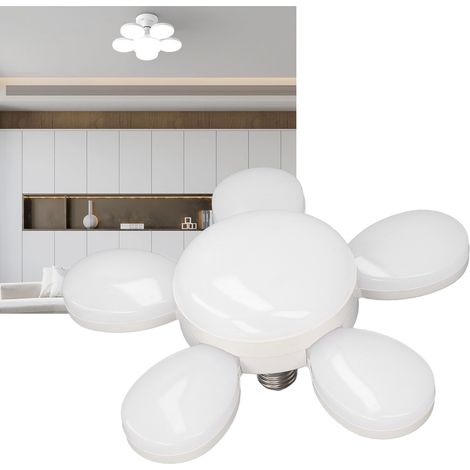 Lampe industrielle et minière LED, éclairage de garage, lampe feuille 50W/6500K E27/E26, suspension pliable et déformable, ampoule pour balcon. (1/5)