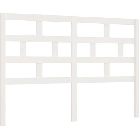 Testiera per Letto Bianca 146x4x100cm in Legno Massello di Pino vidaXL (1/5)