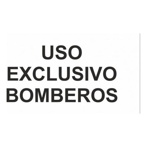 CARTEL VINILO ADHESIVO 2312 TRANS.USO EXCLU.BOMBE