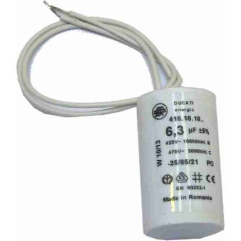 6C6C3EF Condensatore 6,3µf Per Facil 3-3e-3h-3eh Luxo 3r-3b-3bh-4bh-5b Ditec 6c6c3ef