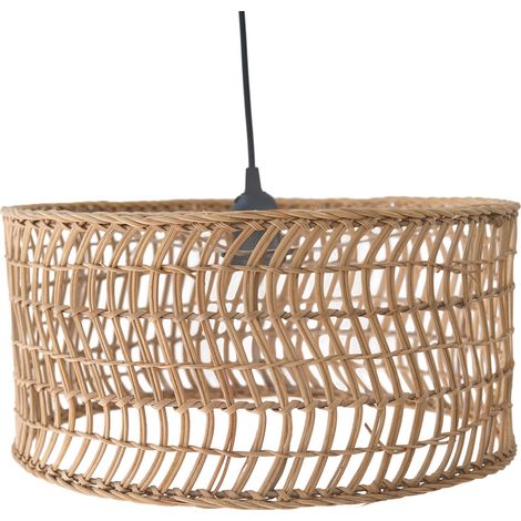 Rattan-Deckenlampe - Boho-Bali-Design-Pendelleuchte - Beri Naturfarben