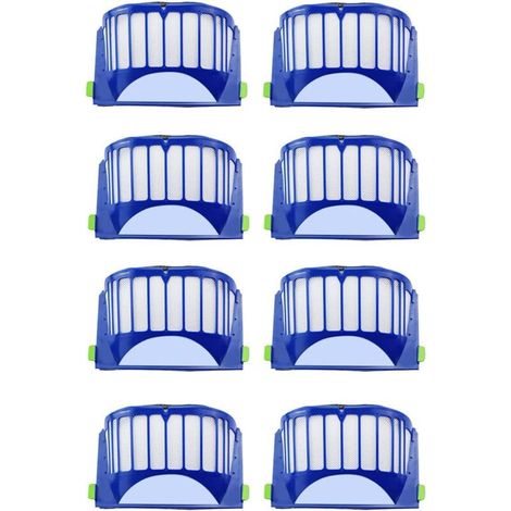 8 filtri di ricambio compatibili con gli aspirapolvere Roomba serie 600 605 606 615 616 620 621 625 630 631 650 653 655 660 670 671 676 680 - Crezuo