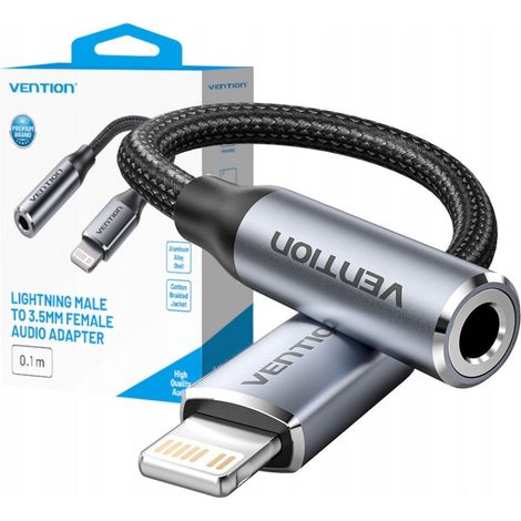 Adaptateur audio vention bmbha/ jack 3.5 femelle - usb type-c mâle/ 10cm/ gris (1/3)