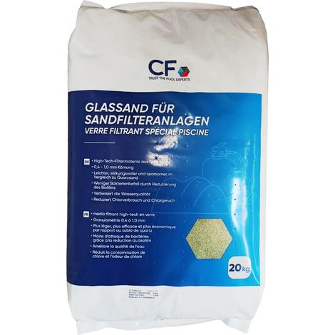 CF Group Glassand, grün, 20 kg, 0,4-1,00mm Sandfiltersand
