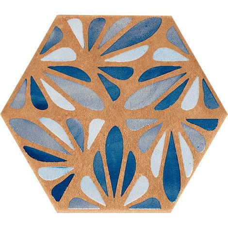 Aelle - Carrelage sol / mur hexagonal effet ciment 25x21,6 cm TERRACRETA Dipinto Chamotte - Vendu par boîte de 1,18 m² (1/5)