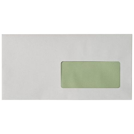 Enveloppe 110 x 220 mm recyclée budget 80 g fenêtre 45 x 100 mm - Boîte de 500 - Maxiburo (1/4)