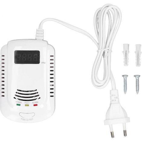 Tragbarer Gasleckmelder für brennbare Gase wie Erdölmethan (3000 ppm), AC 90–240 V, EU-Stecker