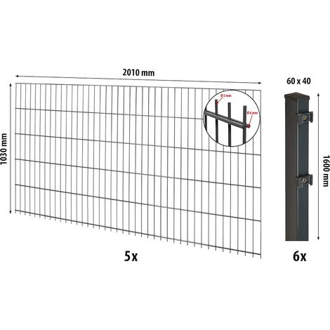 Comfort DS-Mattenzaun-Set 1030 L=10 m, anthrazit