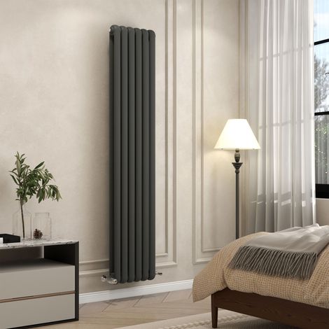 AVER-GROWTH 1800x384mm Vertical Modern Column Radiator Anthracite (1/5)