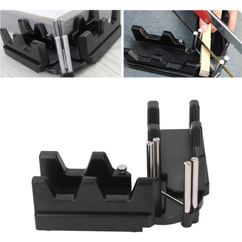 Dieses 2-in-1-Werkzeug zum Anfasen und Schneiden ermöglicht das Messen und Sägen von Fasenwinkeln. Es eignet sich für Heimwerkerarbeiten und Holzbearbeitung. (1/5)