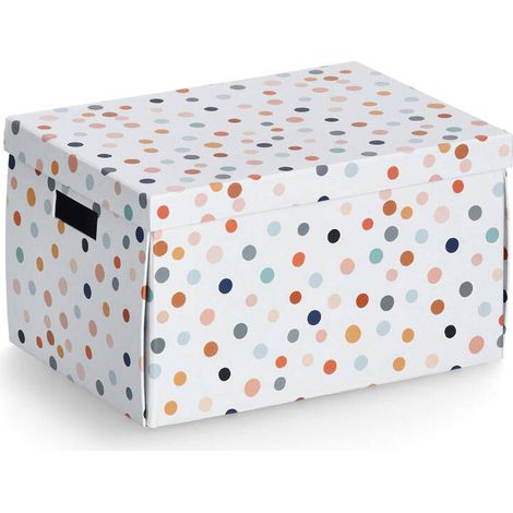 Boîte en carton avec couvercle DOTS, 25 x 35 x 20 cm (1/5)