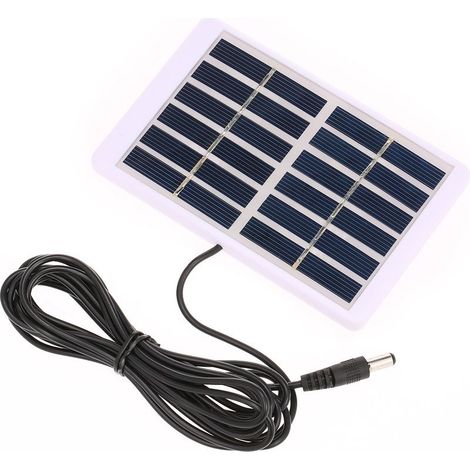 Chargeur solaire 1.2W / 6V avec 5521 CC SORTIE 3M Cable Panneau polycristallin 84 130 mm pour le jardin / trafic / pompe lumineuse d'urgence (1/4)
