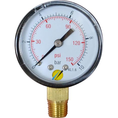 Manomètre Sec M1/4" Jardibric De 0 à 10 Bars (1/2)