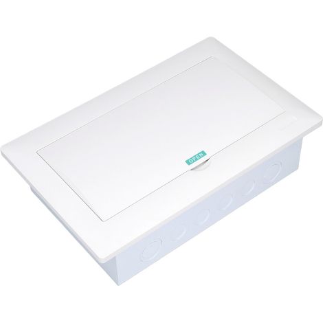 Boîte de distribution électrique encastrée intérieure pour disjoncteurs à 15 circuits, montée sur les murs intérieurs avec rail DIN. (1/5)
